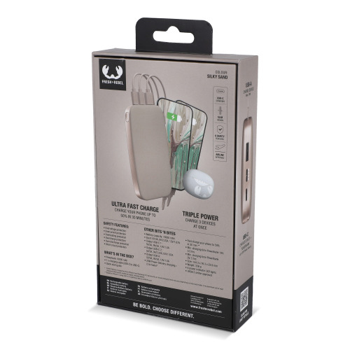 2PB18100 | Fresh 'n Rebel Powerbank 18000mAh USB-C Fast Charging 20W Beżowy LT49403-N0055 (4)