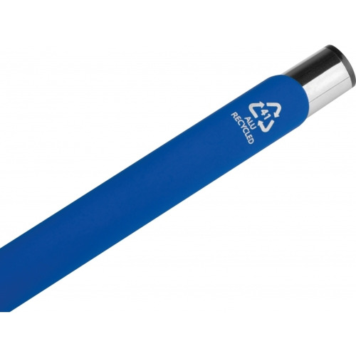 Długopis z aluminium z recyklingu półżelowy soft touch DUNMORE Niebieski 399104 (5)