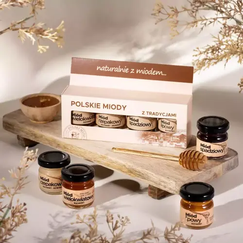 Zestaw Miodów 4x50g Wielokolorowy PLM270 