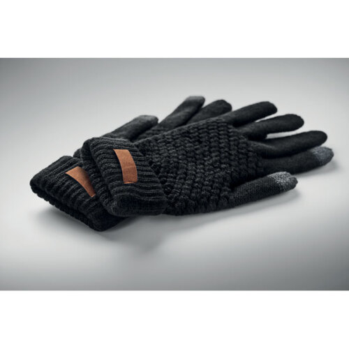 Rękawiczki dotykowe RPET czarny MO6667-03 (2)
