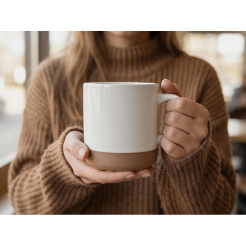 Kubek ceramiczny 340 ml | Aato Biały VA904-02 (2)