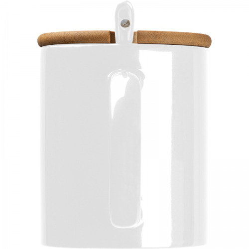 Kubek ceramiczny z łyżeczką 300 ml LOTHAR Biały 8296906 (6)