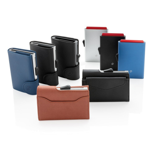 Etui na karty kredytowe C-Secure, ochrona RFID Czarny P820.491 (8)