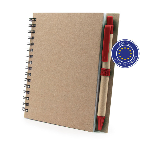 Notatnik A6 z długopisem | Sidney Czerwony V9000-05 