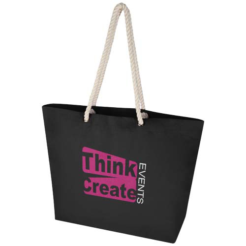 Florida torba plażowa o gramaturze 270 g/m² wykonana z materiałów z recyklingu z certyfikatem GRS 18L Czarny 12074490 (1)