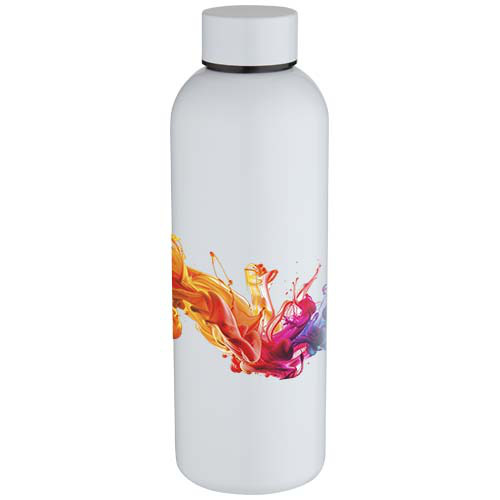 Spring jednościenna butelka na wodę o pojemności 750 ml do nadruku sublimacyjnego, wykonana ze stali nierdzewnej z recyklingu z certyfikatem RCS Biały 10092101 (4)