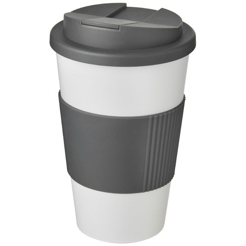 Americano® 350 ml tumbler with grip & spill-proof lid Biały 21069610 