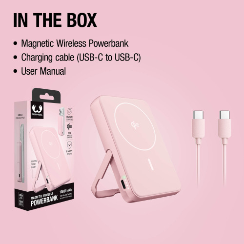 Fresh 'n Rebel Powerbank bezprzewodowy 10000 mAh kompatybilny z MagSafe Różowy LT49745-N0076 (6)
