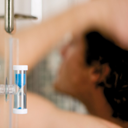 Minutnik pod prysznic, klepsydra z przyssawką Niebieski P269.130 (3)