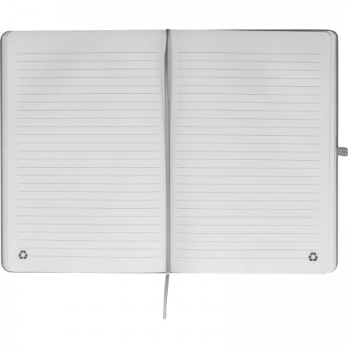 Notatnik A5 w linie z PU z recyklingu CLEO Szary 2374807 (6)