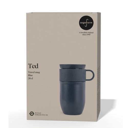 Izolowany kubek Sagaform Ted, 280 ml, szczelny, można myć w zmywarce Niebieski LT52131-N0011 (1)