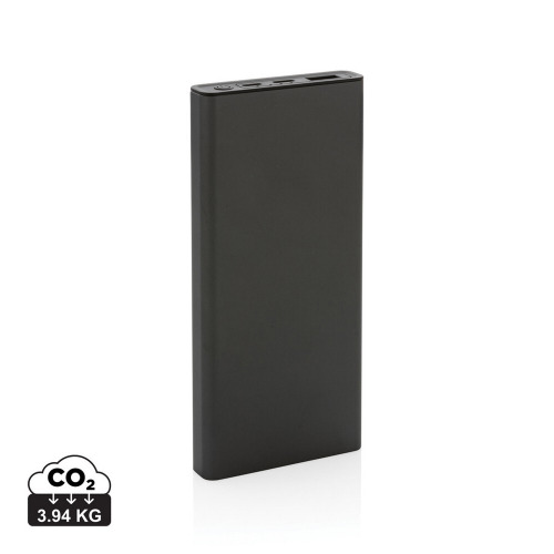 Szybki power bank 10000 mAh Terra, aluminium z recyklingu Szary P322.692 