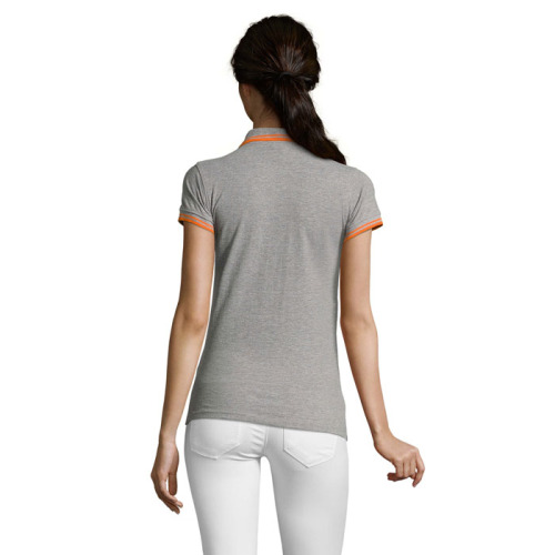 PASADENA damskie polo 200g Melanż Szary/pomarańczowy S00578-MO-XXL (1)