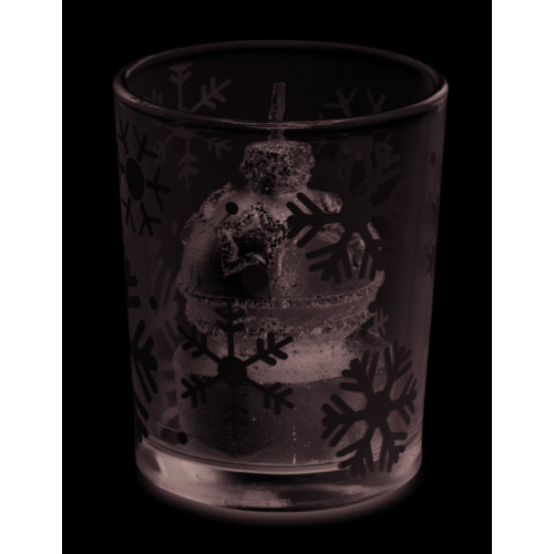 Szklany świecznik tea light Srebrny CX1428-14 (1)