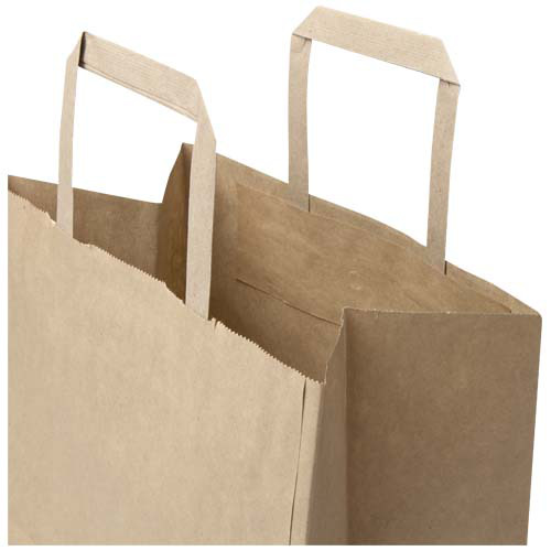 Kraft torba papierowa 80 g/m2 z płaskimi uchwytami — 25 x 15 x 32 cm Kraftowy brąz 1PQ01206 (3)