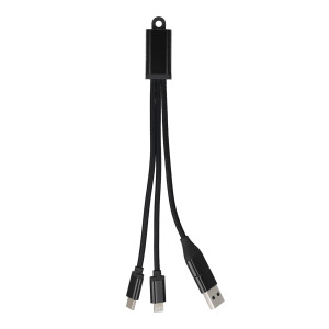 Kabel ładujący 2 w 1 USB-A/C do USB-C i Lightning, aluminiowy