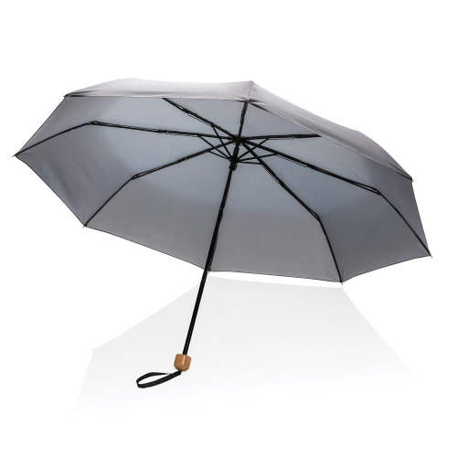 Mały bambusowy parasol 20.5" AWARE™ RPET Szary P850.572 (3)