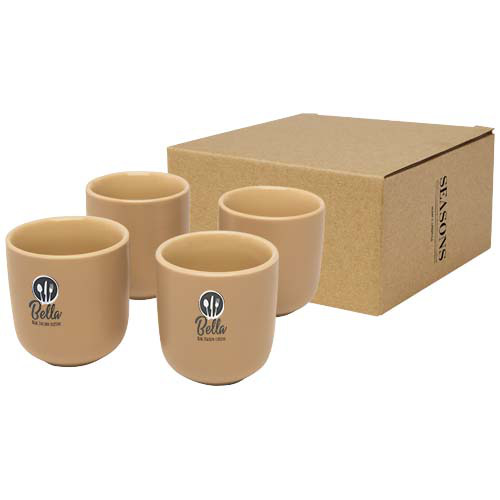 Male 4 sztuki, filiżanka do espresso o pojemności 90 ml Oatmeal 11331707 (1)
