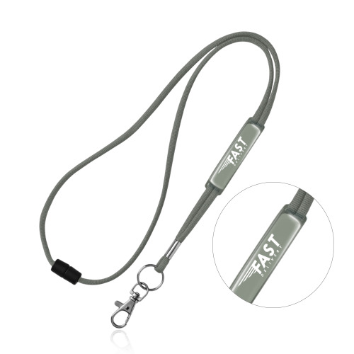 Smycz z karabińczykiem regulowana / Ribbon Light Grey IP14081295 