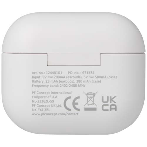 Altais zestaw słuchawkowy True Wireless z technologią Bluetooth® z tworzyw sztucznych pochodzących z recyklingu Biały 12448101 (4)