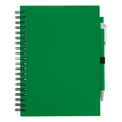 Notatnik ok. A5 z długopisem Zielony V2795-06 (2)