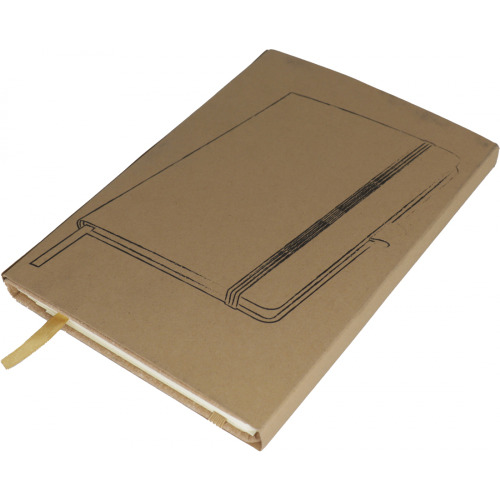 Notatnik A5 w linie ze skóry z recyklingu TRACY Brązowy 2274601 (7)