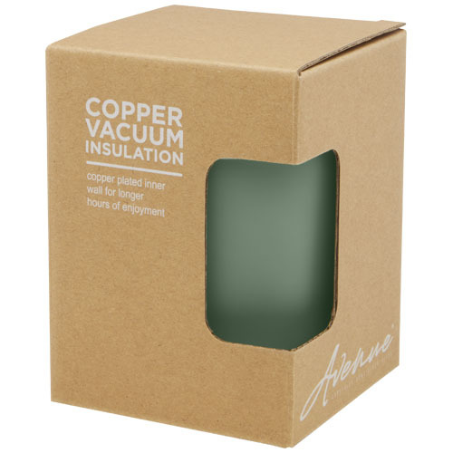 Lagan Miedziany kubek ze stali nierdzewnej o pojemności 300 ml, izolowany próżniowo, z bambusową pokrywką Zielony melanż 10067062 (4)