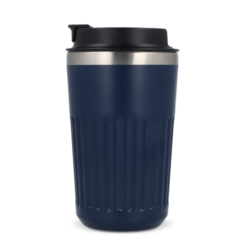 Termos na kawę ze stali nierdzewnej pochodzącej z recyklingu, 400 ml Ciemnoniebieski LT98698-N0010 (6)