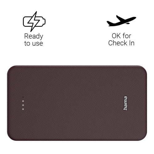 Power bank 20000 mAh Hama Power Pack Burgund VH024-12 (3)