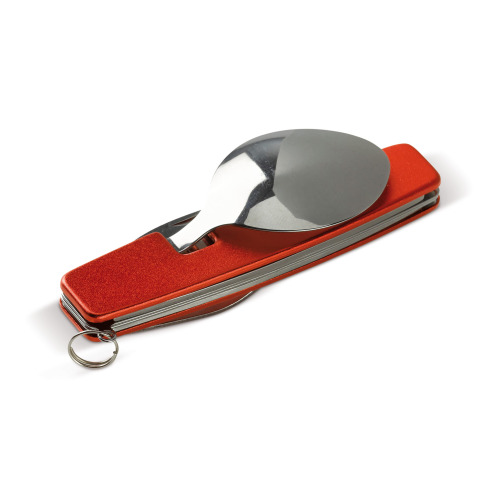 Składane sztućce w narzędziu wielofunkcyjnym Czerwony LT90405-N0021 (4)