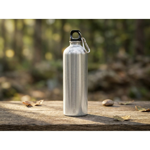 Butelka sportowa 750 ml z karabińczykiem | Laveriano Srebrny VA918-32 