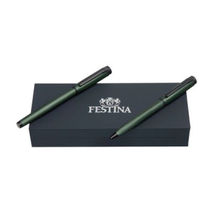 Zestaw upominkowy Festina długopis i pióro kulkowe FSR5414T + FSR5415T Ciemnozielony