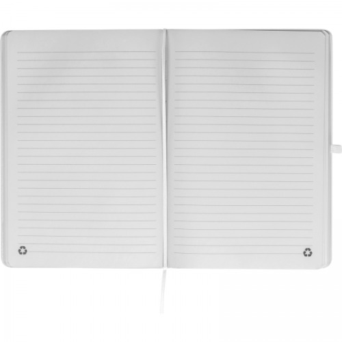 Notatnik A5 w linie z PU z recyklingu CLEO Biały 2374806 (6)