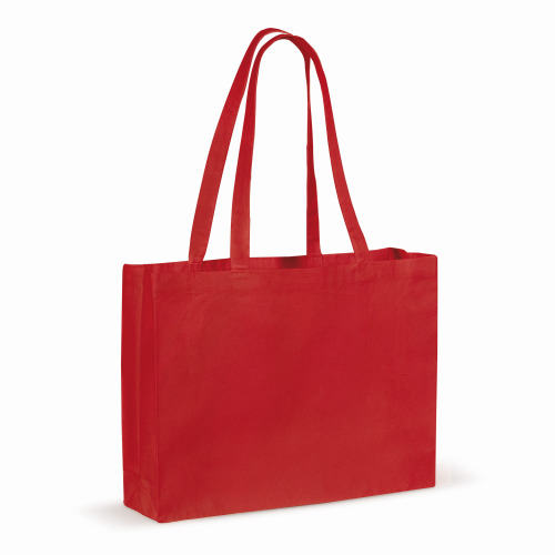 Torba z bawełny z recyklingu z dnem 140g/m² 49x14x37cm Czerwony LT95243-N0021 