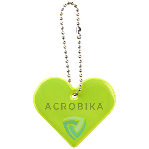Zawieszka odblaskowa serce Neonowy żółty 1PR02606 (2)