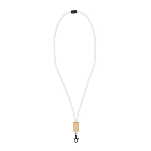 Paracord R-PET lanyard Biały LT95306-N0001 