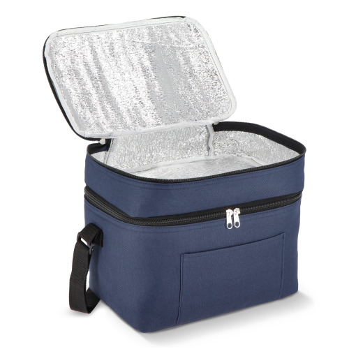 R-PET 600D Dwukomorowa torba chłodząca 30 x 20 x 24 cm 12L Ciemnoniebieski LT95393-N0010 (7)