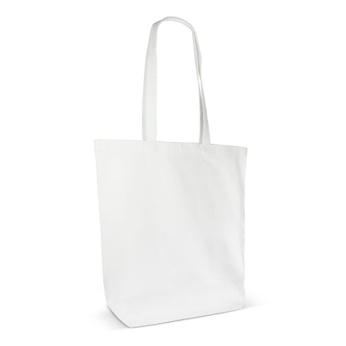 Torba z bawełny organicznej długa 270g/m² 42x12x43 cm Biały LT95379-N0001 