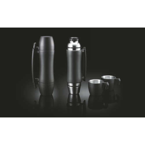 Termos 700 ml z uchwytem, 2 kubki Czerwony V4694-05 (2)