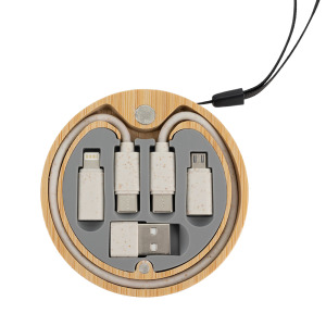 Kabel 4w1 w drewnianej obudowie, LH-ZM01