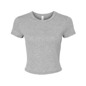 T-shirt Damski Crop Slim Prazkowany Bawełna