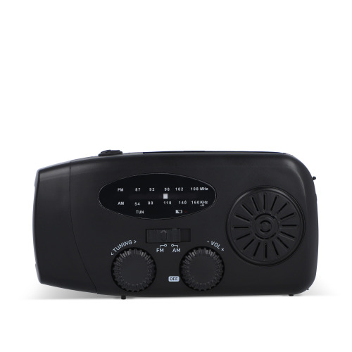 SafeSound Radio awaryjne zasilane energią słoneczną i korbką Czarny LT95607-N0002 (3)