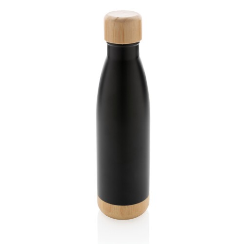Butelka termiczna 700 ml, bambusowy element czarny P436.791 