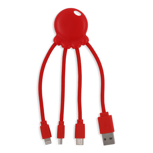 2087 | Xoopar Octopus Charging cable Czerwony LT41005-N0021 