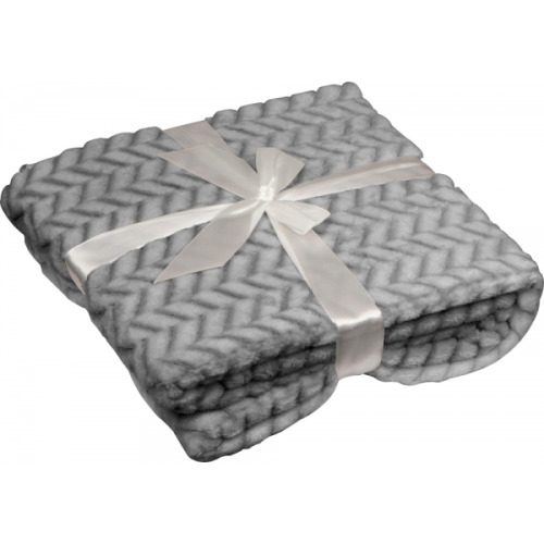 Duży koc 120x180cm 280 g/m² DAMIANO Szary 6436107 