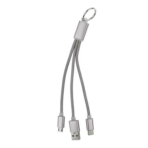 Kabel do ładowania, brelok do kluczy Srebrny V0345-32 (1)