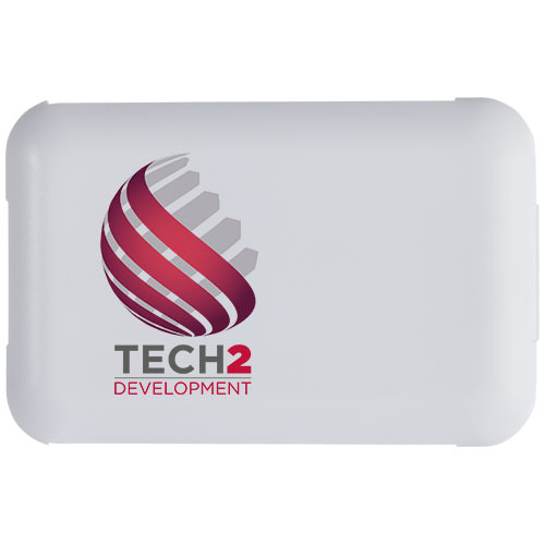 Savvy modułowy kabel do ładowania z tworzyw sztucznych pochodzących z recyklingu z uchwytem na telefon Biały 12436101 (1)