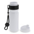Bidon Sportowy Z Obwódka I Kolorowym Sznurkiem 750ml Biały / czarny LT98736-N0102 (2) thumbnail