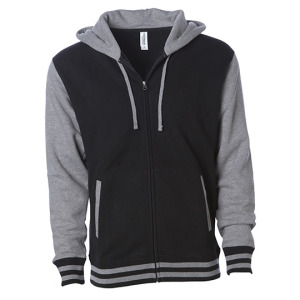 Unisex ciezka bluza varsity - Classic Navy & Gunmetal Heather