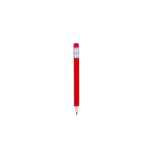 Mini ołówek, gumka czerwony V1697-05 